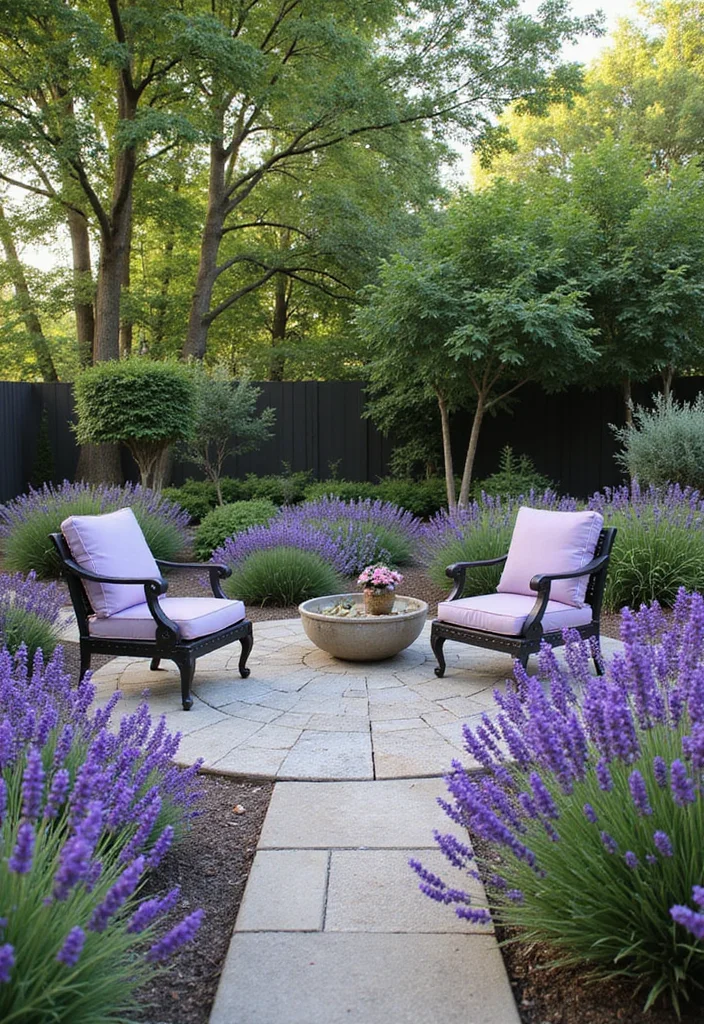 12 Backyard Color Ideas for Fresh Vibrant Curb Appeal - 4. Cool Purples and Lavenders