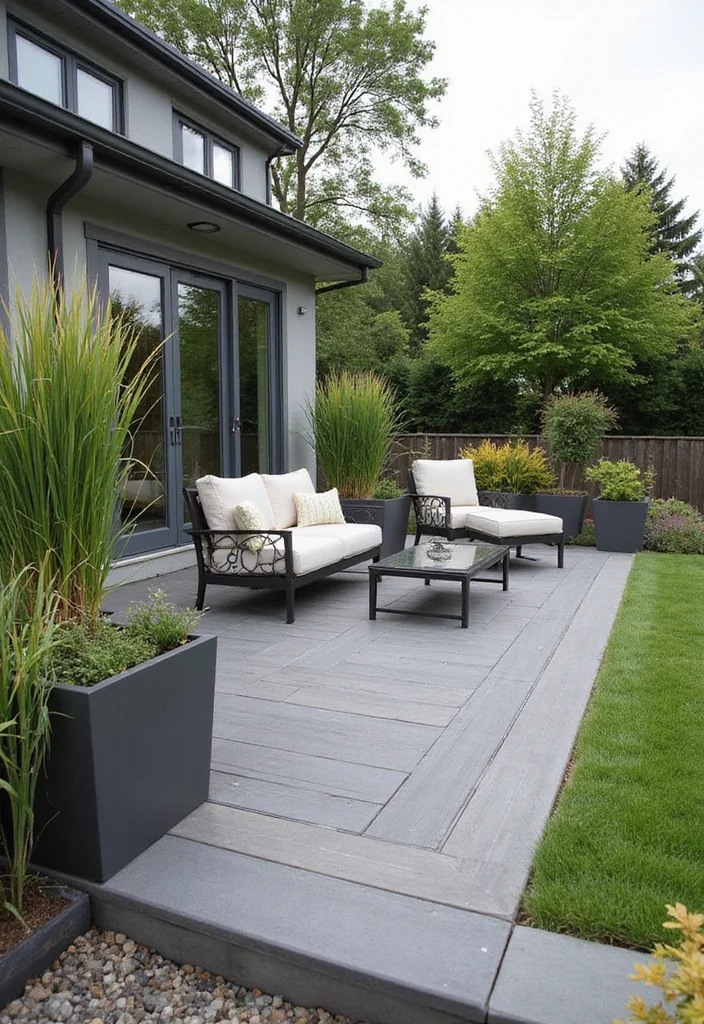 12 Backyard Low Deck Ideas for Easy Ground Level Living - 2. Sleek Composite Deck