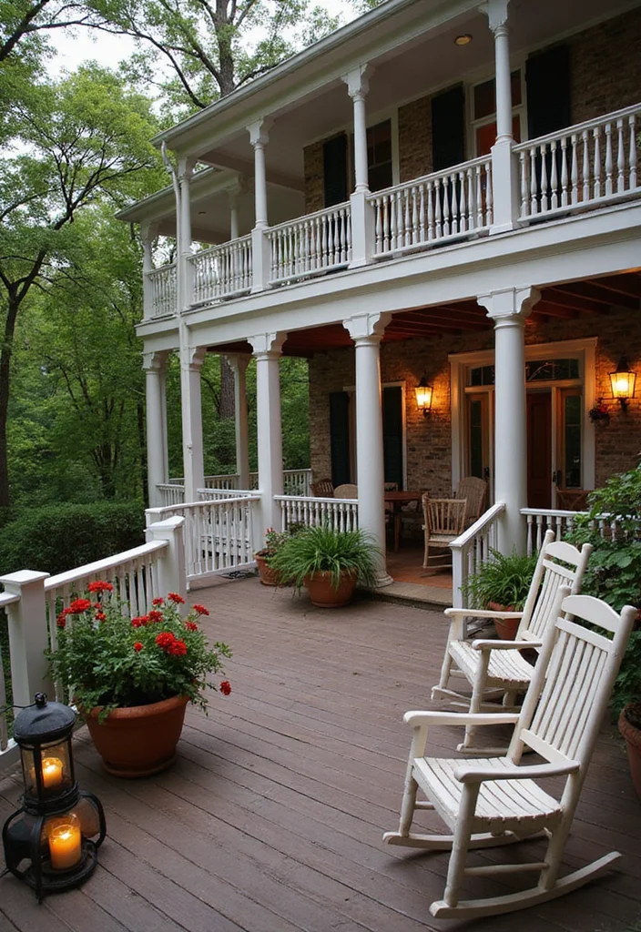 12 Backyard Multi Level Deck Ideas for Dynamic Outdoor Zones - 11. Classic Southern Style