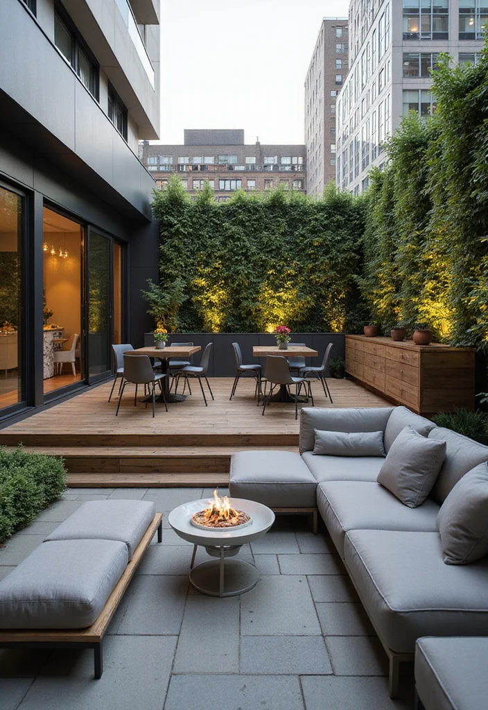 12 Backyard Multi Level Deck Ideas for Dynamic Outdoor Zones - 9. Sleek Urban Oasis