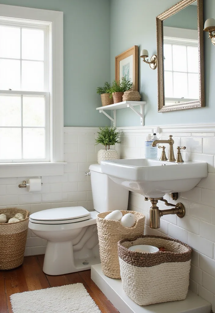 12 Bathroom Basket Ideas for Stylish Easy Storage - 12. Personalized DIY Baskets