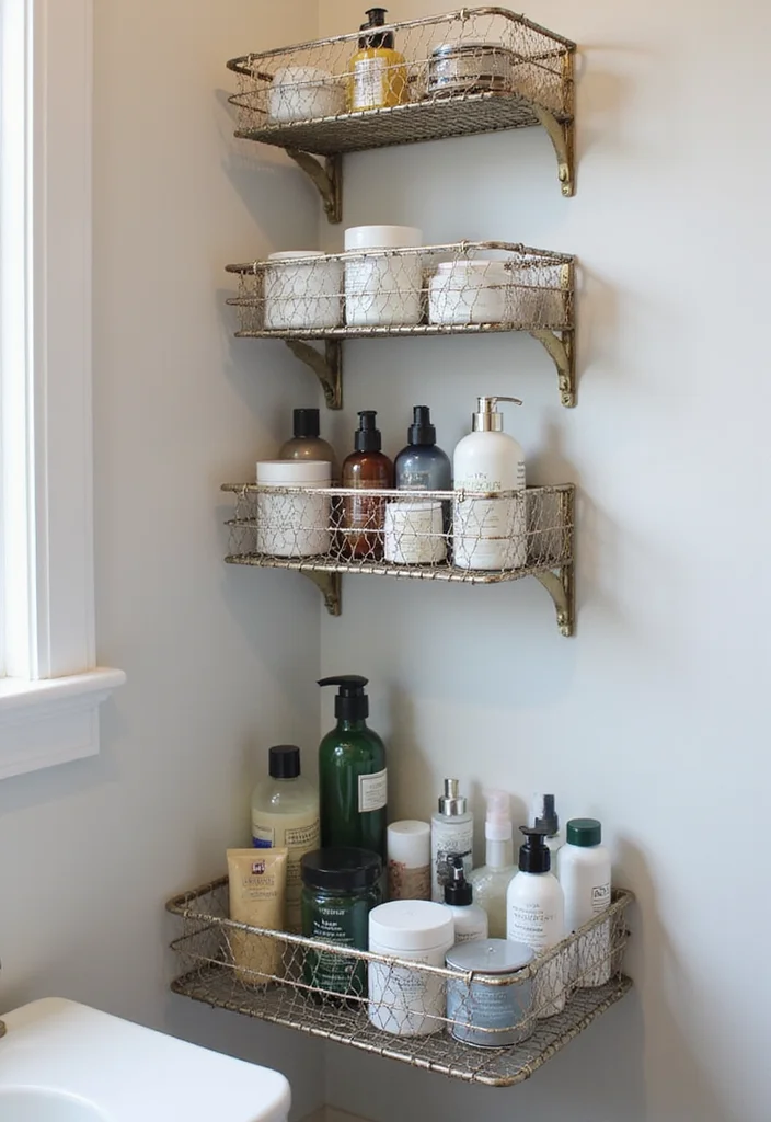 12 Bathroom Basket Ideas for Stylish Easy Storage - 4. Multi-Tiered Wire Baskets