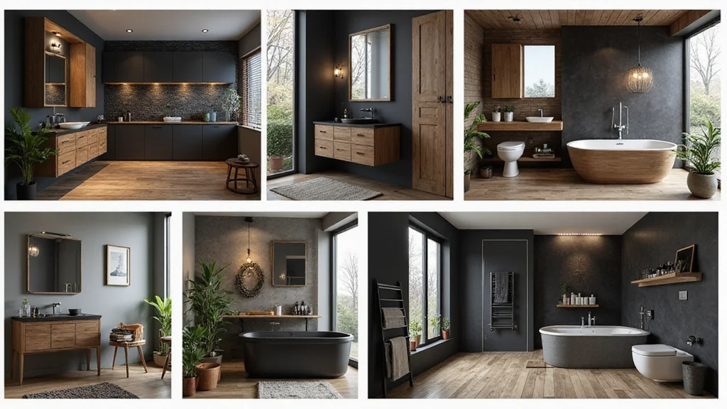 12 Black and Wood Bathroom Ideas for Warm Modern Balance