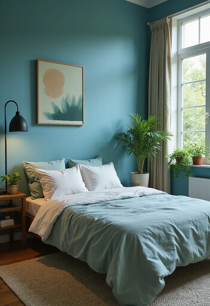 12 Blue and Green Bedroom Ideas for Calm Fresh Vibes - 12. Eco-Friendly Retreat