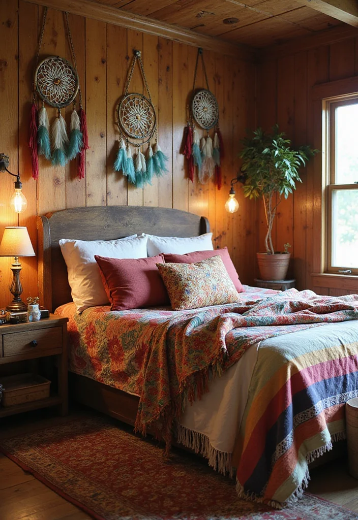 12 Cowgirl Bedroom Ideas with Western Feminine Charm - 10. Bohemian Cowgirl Aesthetic