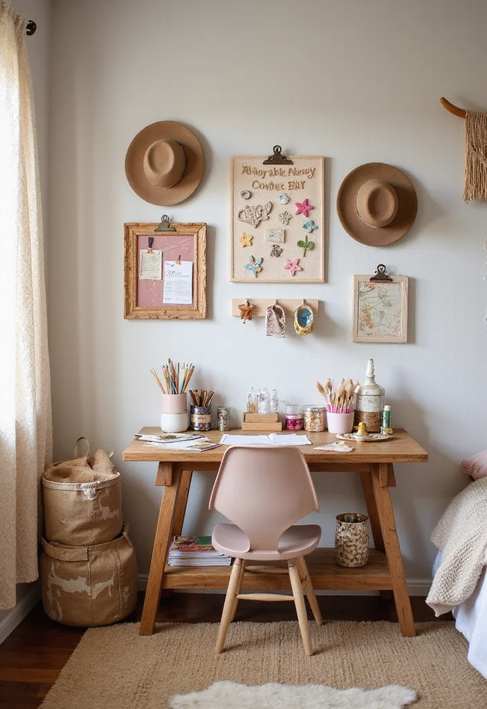 12 Cowgirl Bedroom Ideas with Western Feminine Charm - 12. Craft Station for Creativity