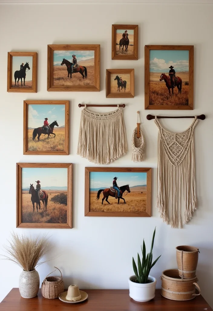 12 Cowgirl Bedroom Ideas with Western Feminine Charm - 2. Western-Inspired Wall Art