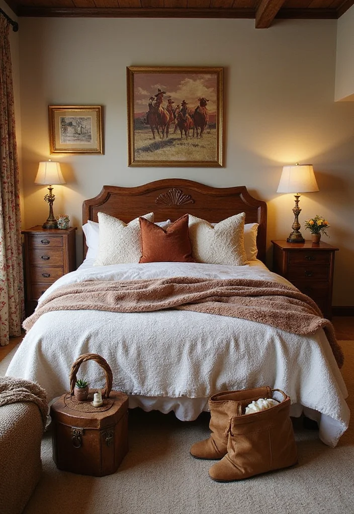 12 Cowgirl Bedroom Ideas with Western Feminine Charm - 8. Playful Textures and Fabrics