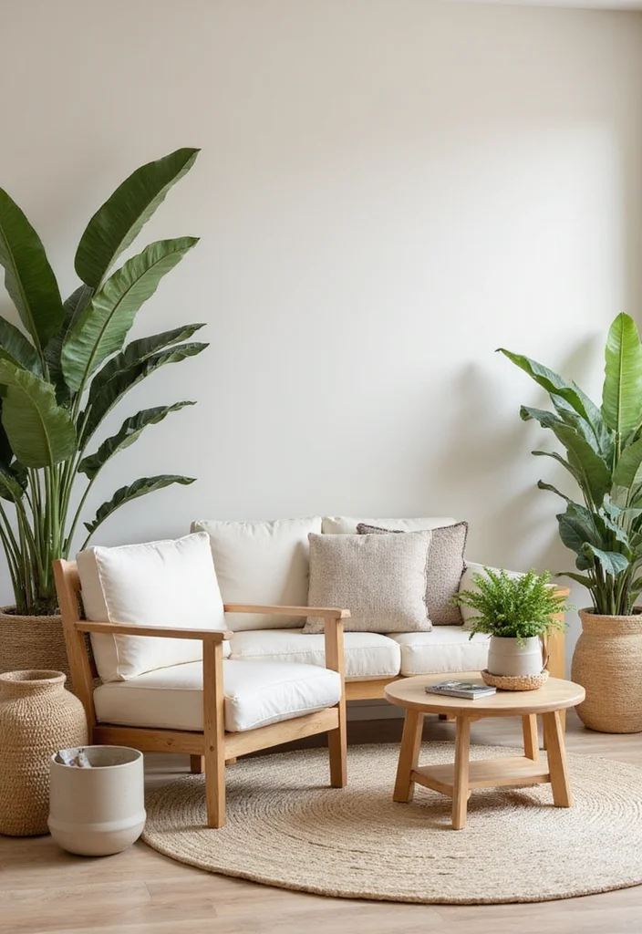 12 Cream Living Room Ideas for Soft Warm Neutrals - 3. Natural Elements