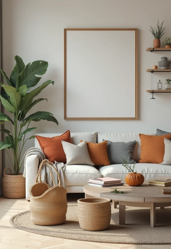 12 Girly Living Room Ideas for Fresh Playful Style - 9. Creative Storage Solutions