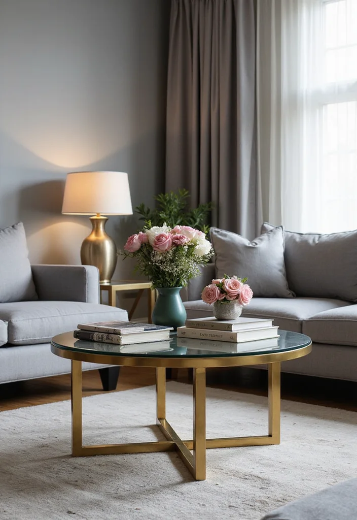12 Grey and Gold Living Room Ideas for Chic Modern Glam - 4. Chic Coffee Tables