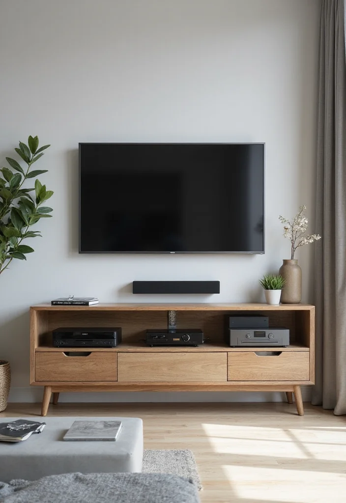 12 Living Room Addition Ideas for More Functional Space - 11. Wall-Mounted TV Stands
