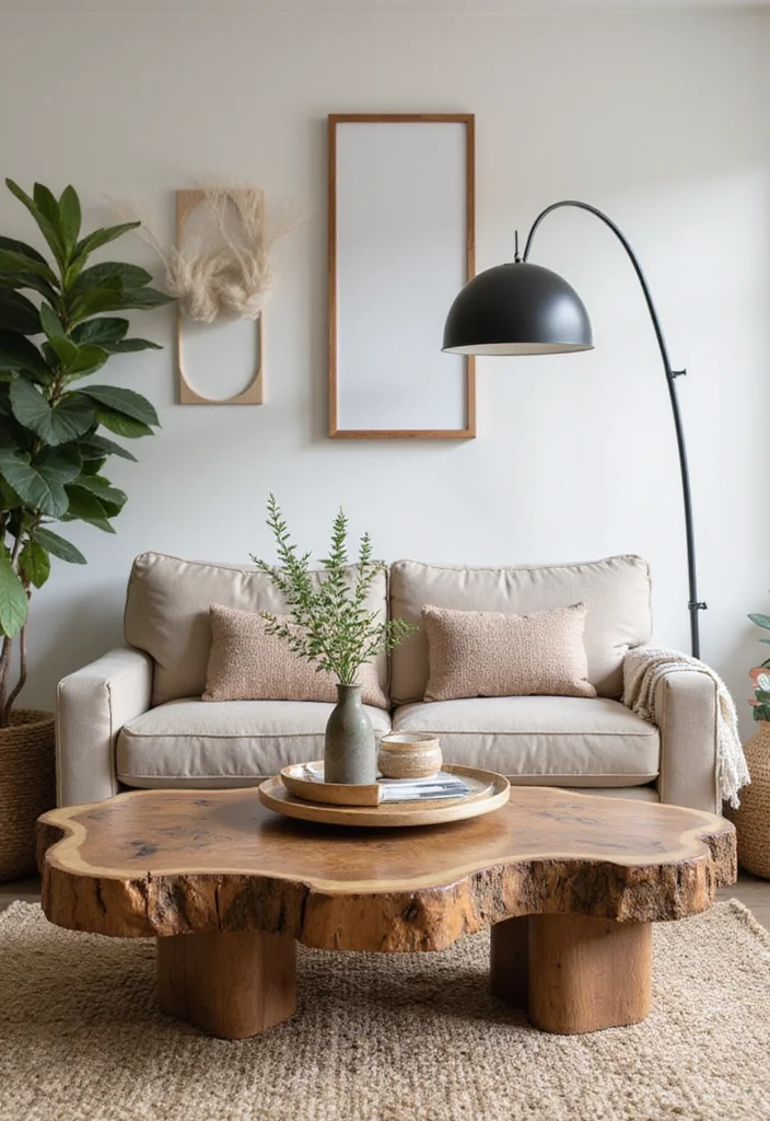 12 Living Room Table Ideas for Practical Stylish Layouts - 1. Eco-Friendly Coffee Table