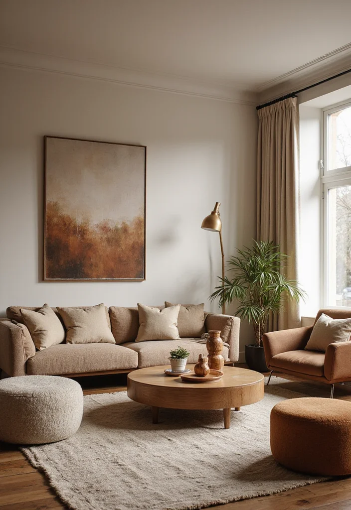 12 Living Room Table Ideas for Practical Stylish Layouts - 7. Round Tables