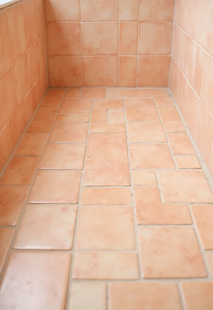 12 Peach Bathroom Ideas for Soft Warm Modern Charm 34 12 Peach Bathroom Ideas for Soft Warm Modern Charm - 4. Peach Tiles for a Unique Touch