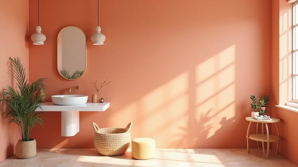 12 Peach Bathroom Ideas for Soft Warm Modern Charm