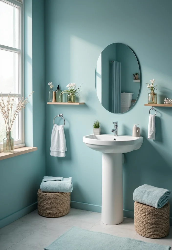 12 Pedestal Sink Bathroom Ideas for Clean Open Spaces - 7. Spa-Like Serenity