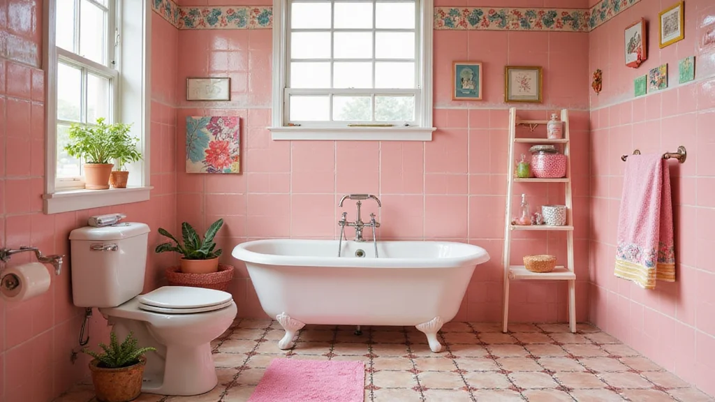 12 Pink Tile Bathroom Ideas for Playful Retro Style