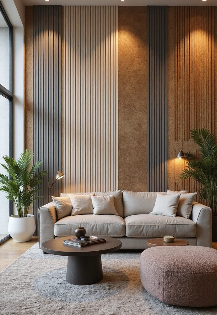 12 Slat Wall Ideas Living Room for Modern Textured Design - 3. Textured Paint Techniques