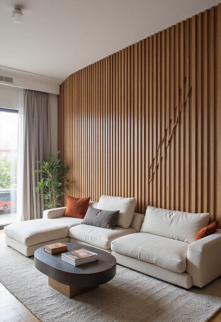 12 Slat Wall Ideas Living Room for Modern Textured Design - 9. Customizable Slat Arrangements