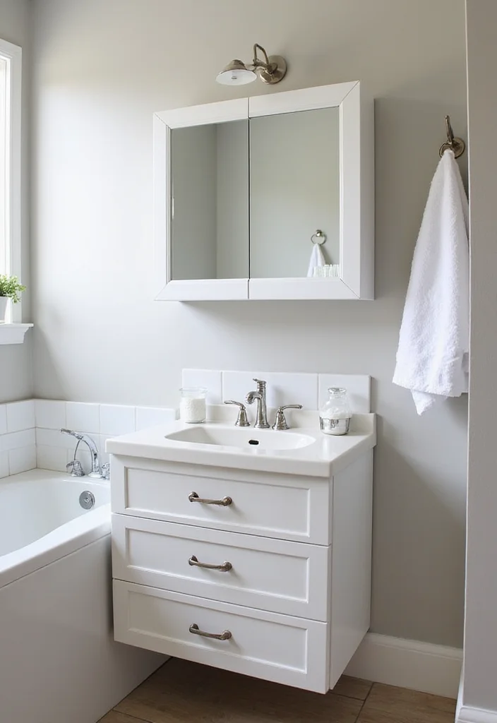 12 Small Bathroom With Corner Shower Ideas for Better Layout 34 12 Small Bathroom With Corner Shower Ideas for Better Layout - 4. Dual-Function Vanities