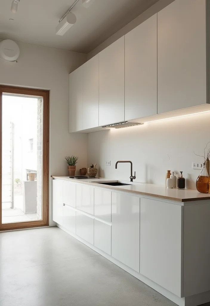 12 Small Open Kitchen Ideas for Airy Efficient Layouts - 5. Minimalist Fixtures