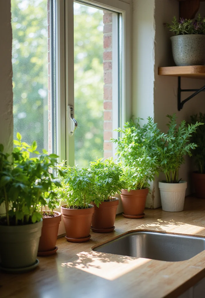 12 Small Open Kitchen Ideas for Airy Efficient Layouts - 9. Indoor Herb Gardens