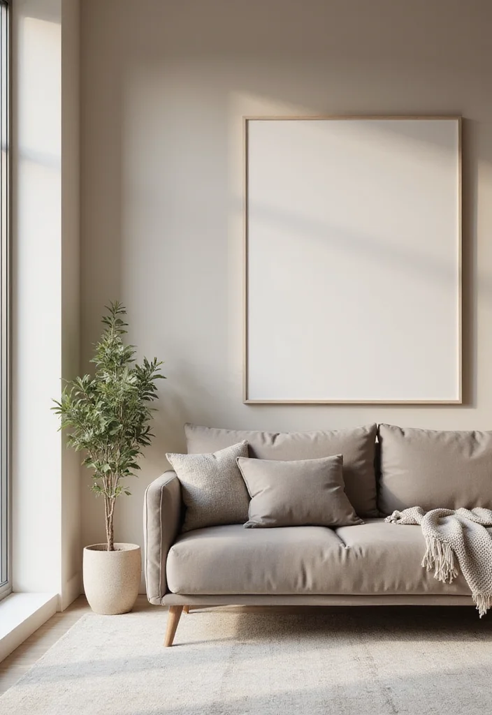 12 Taupe Sofa Living Room Ideas for Soft Neutral Appeal - 1. Minimalist Charm