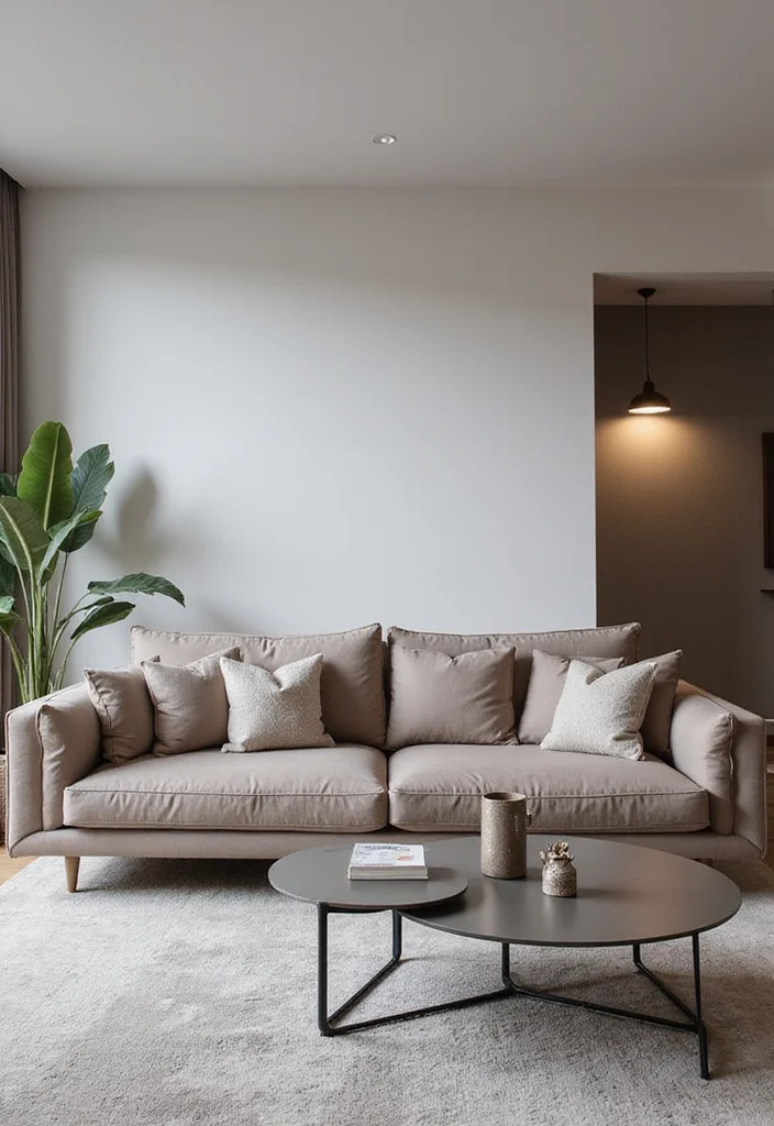 12 Taupe Sofa Living Room Ideas for Soft Neutral Appeal - 11. Modern Monochrome