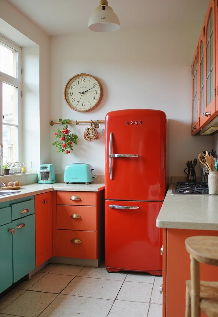 12 Vintage Kitchen Decor Ideas for Charming Retro Style - 2. Charming Retro Appliances