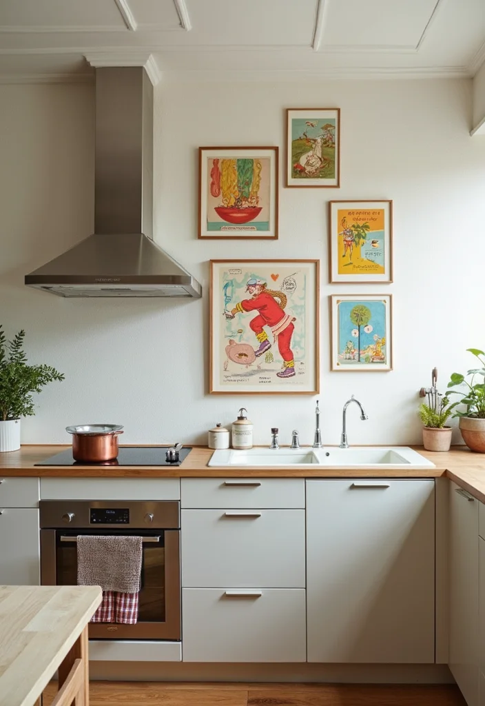 12 Vintage Kitchen Decor Ideas for Charming Retro Style - 5. Retro Wall Art