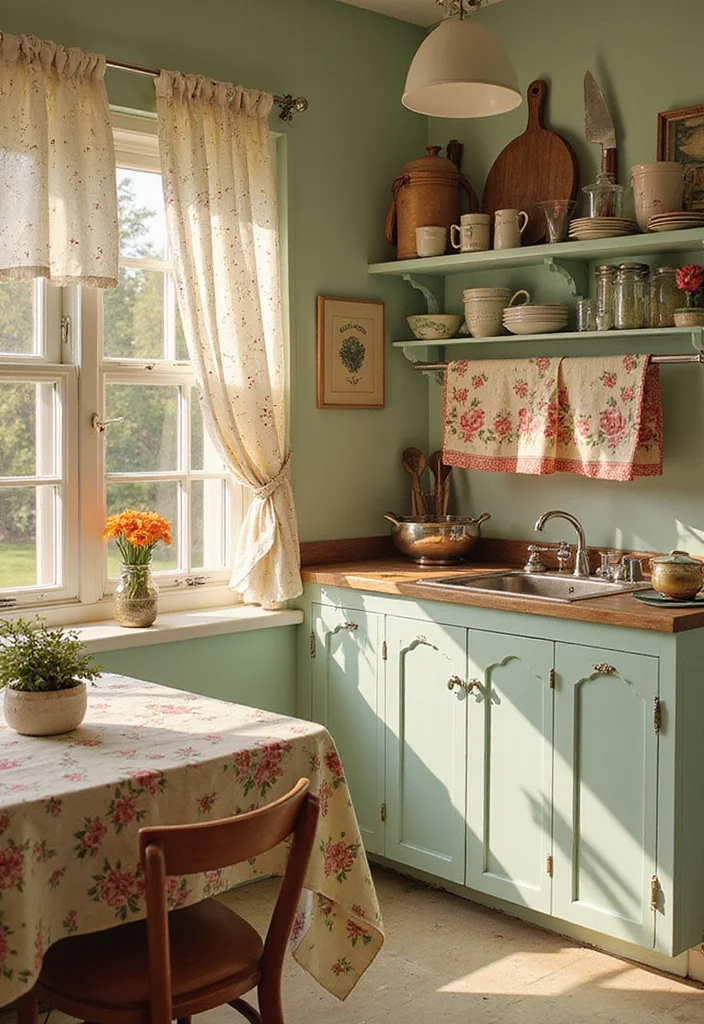 12 Vintage Kitchen Decor Ideas for Charming Retro Style - 9. Vintage Kitchen Linens