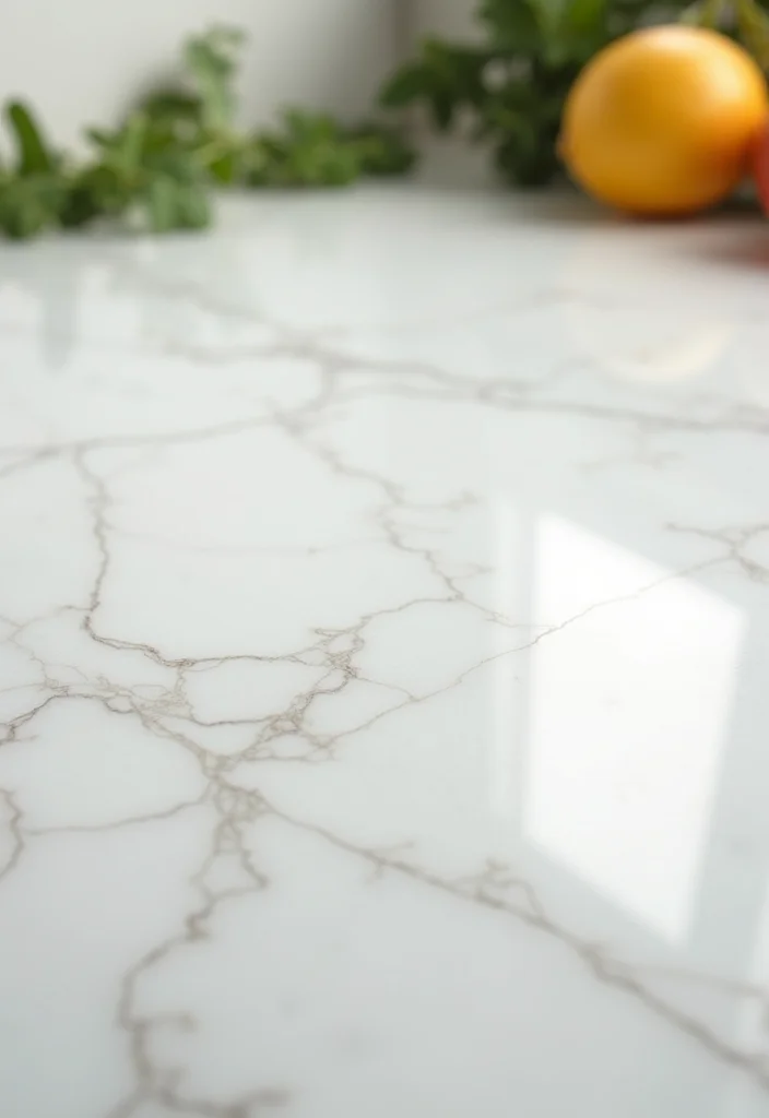 12 White Kitchen Countertop Ideas for Clean Bright Design - 1. Bright White Quartz Countertops
