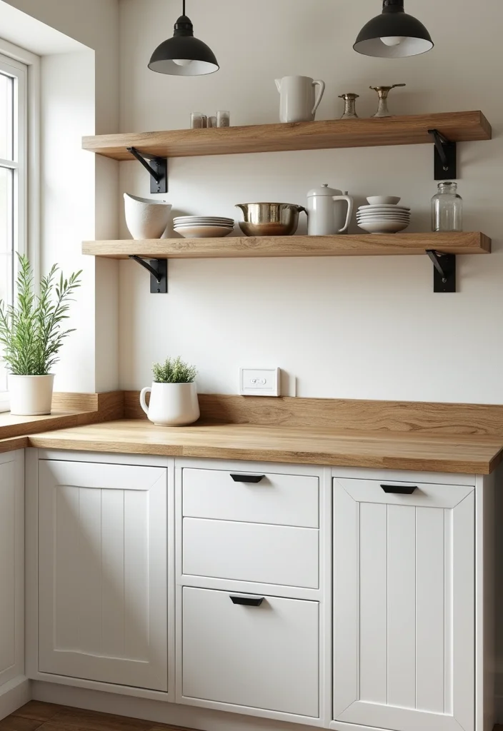 12 White Kitchen Countertop Ideas for Clean Bright Design - 9. White Pine Wood Countertops