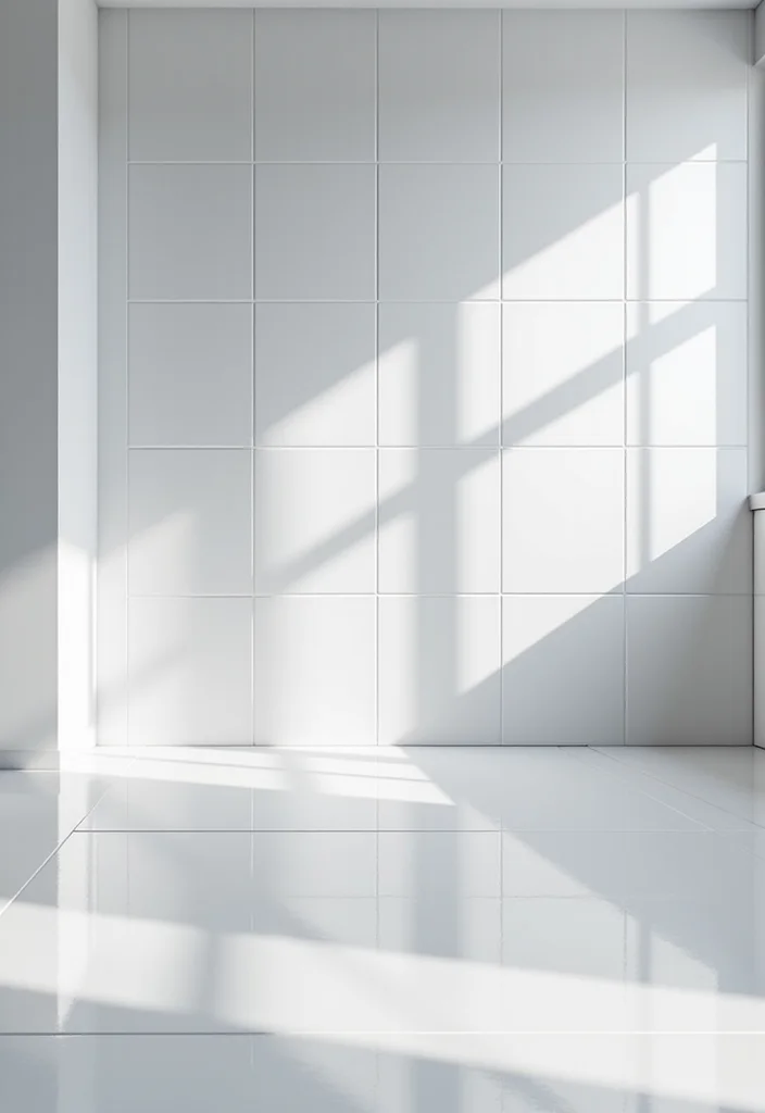 12 White Kitchen Flooring Ideas for Light Spacious Appeal - 8. Glossy White Tiles