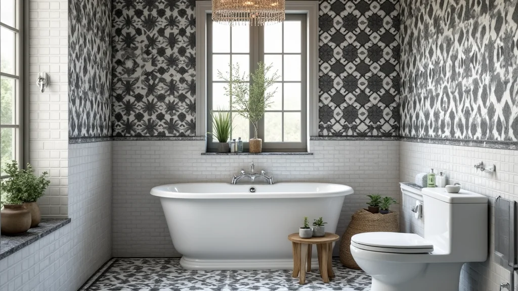 14 Black and White Bathroom Tile Ideas for Timeless Contrast