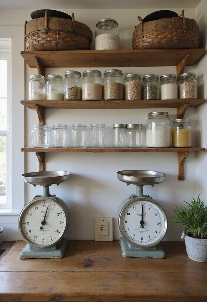 14 Moody Kitchen Ideas for Deep Cozy Atmosphere - 10. Vintage Decor Accents