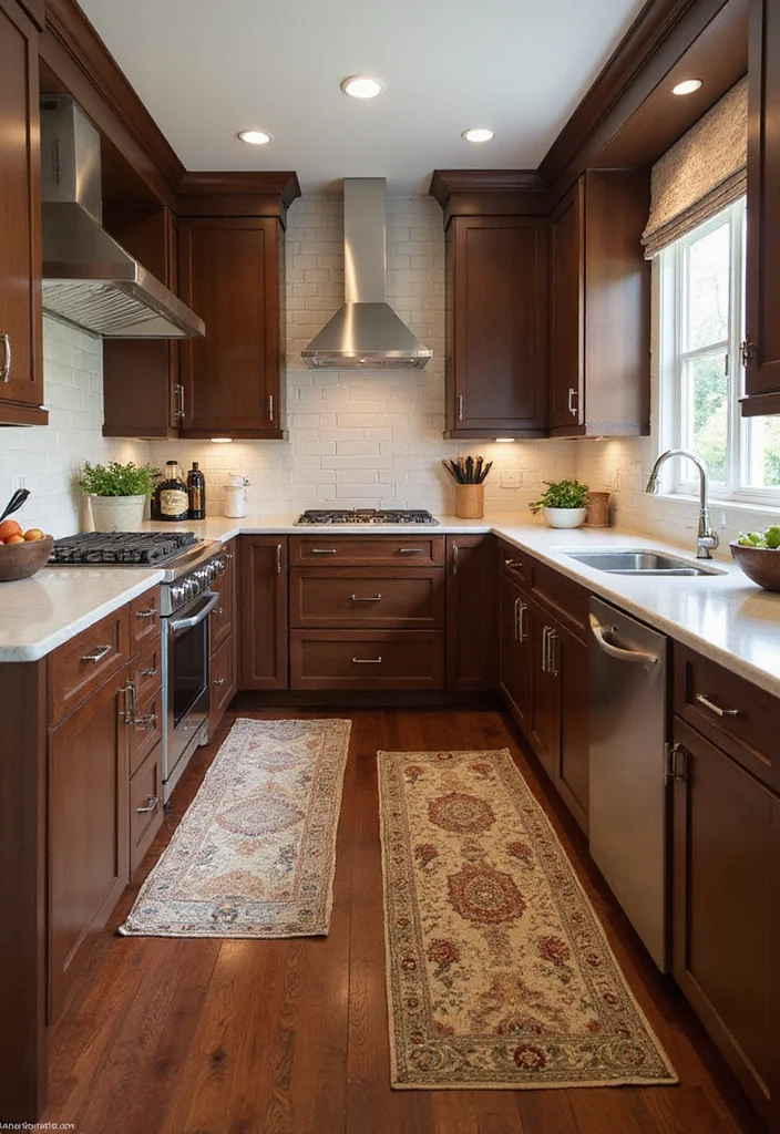 14 Moody Kitchen Ideas for Deep Cozy Atmosphere - 6. Dark Wood Flooring