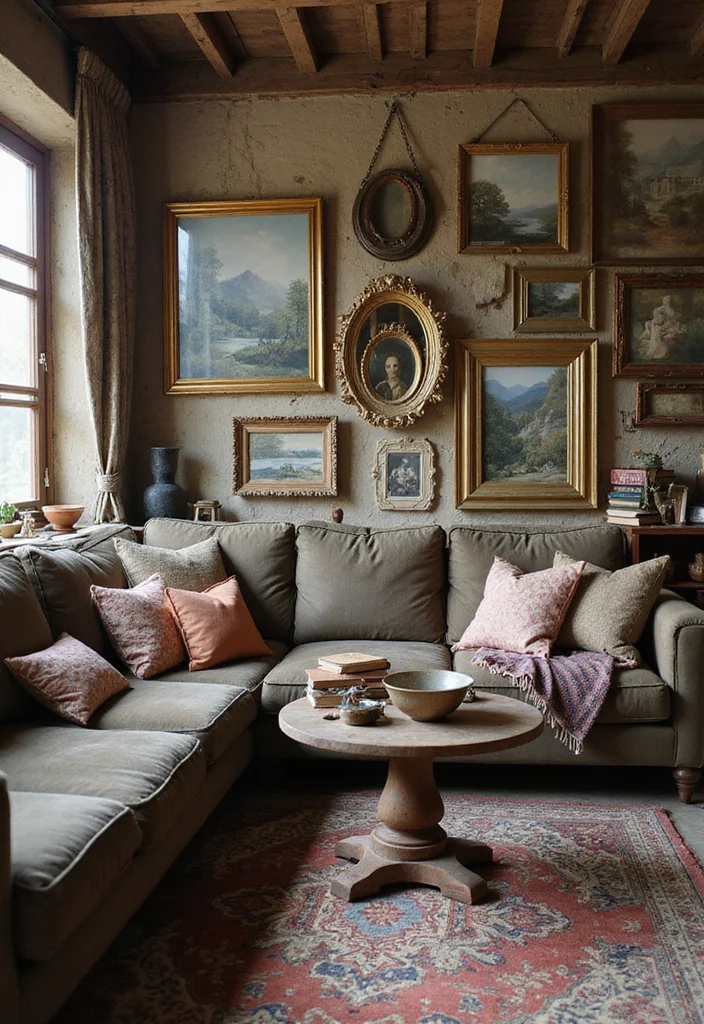 14 Rustic Farmhouse Living Room Ideas for Cozy Country Warmth - 6. Vintage Accents