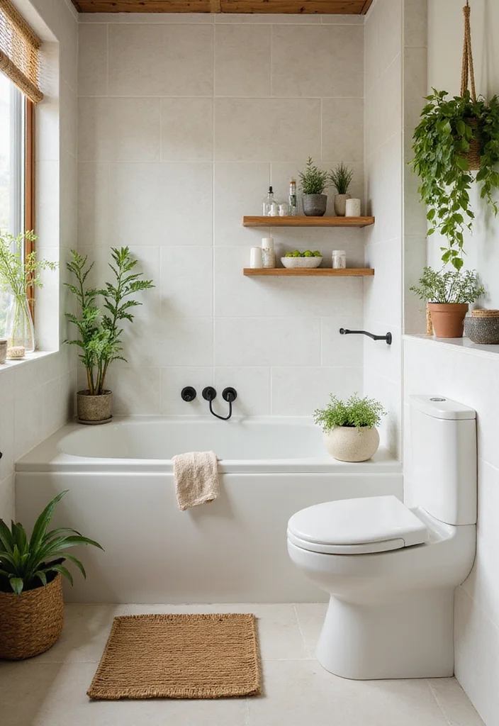 14 Tropical Bathroom Ideas for a Fresh Vacation Feel - 1. Bamboo Accents for an Eco-Friendly Touch