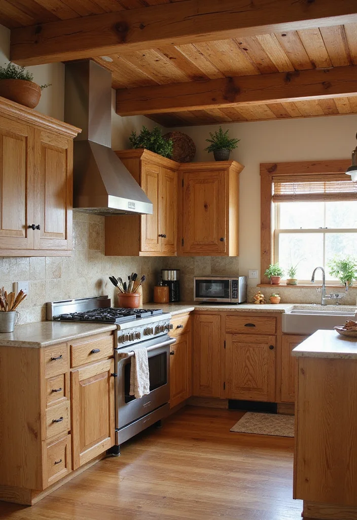 15 Rustic Kitchen Design Ideas for Warm Natural Texture 1 15 Rustic Kitchen Design Ideas for Warm Natural Texture - 1. Natural Wood Accents