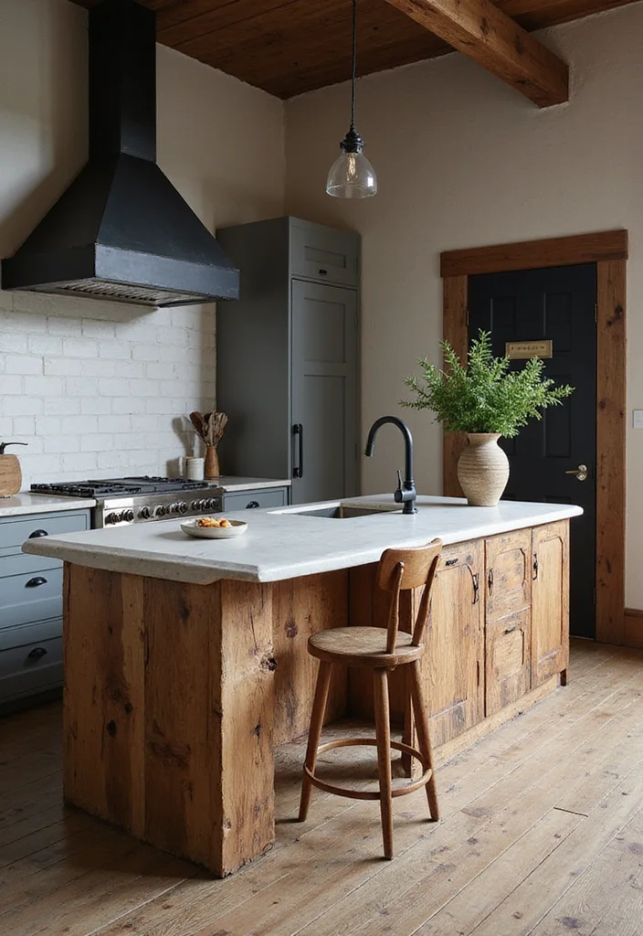 15 Rustic Kitchen Design Ideas for Warm Natural Texture 100 15 Rustic Kitchen Design Ideas for Warm Natural Texture - 10. Contrasting Textures