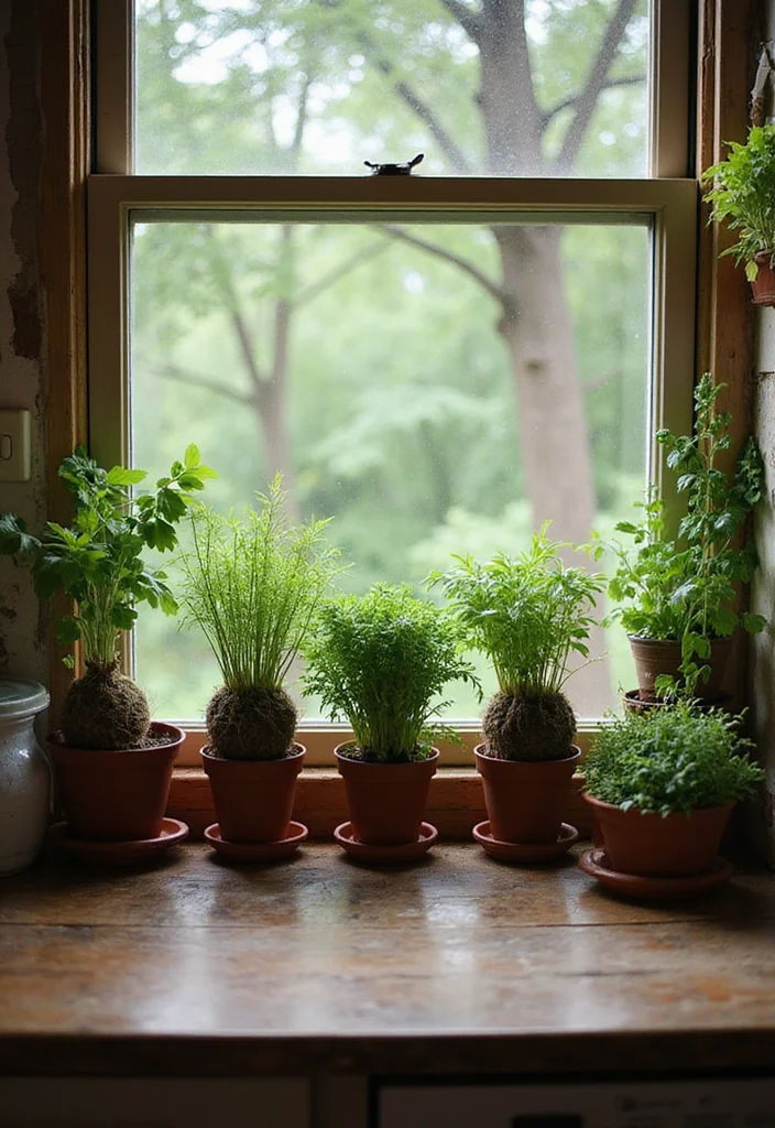 15 Rustic Kitchen Design Ideas for Warm Natural Texture 111 15 Rustic Kitchen Design Ideas for Warm Natural Texture - 11. Herb Gardens in the Kitchen