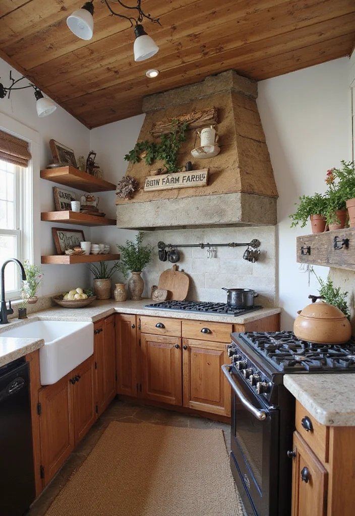 15 Rustic Kitchen Design Ideas for Warm Natural Texture 89 15 Rustic Kitchen Design Ideas for Warm Natural Texture - 9. Farm-Inspired Decor