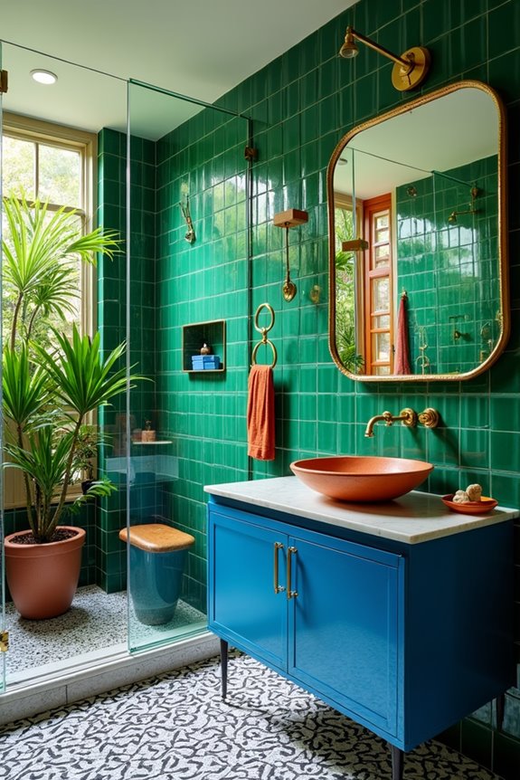 bold eclectic bathroom expression