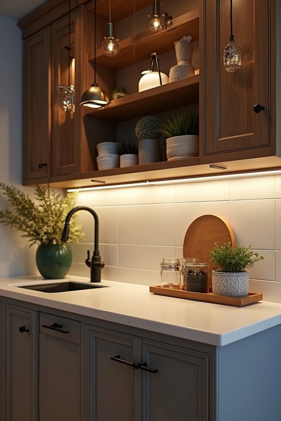 bold oversized swing arm sconces elevate kitchen
