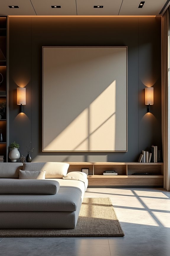 bold wall needs confident focal point