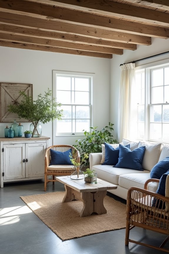 coastal farmhouse blends harmoniously