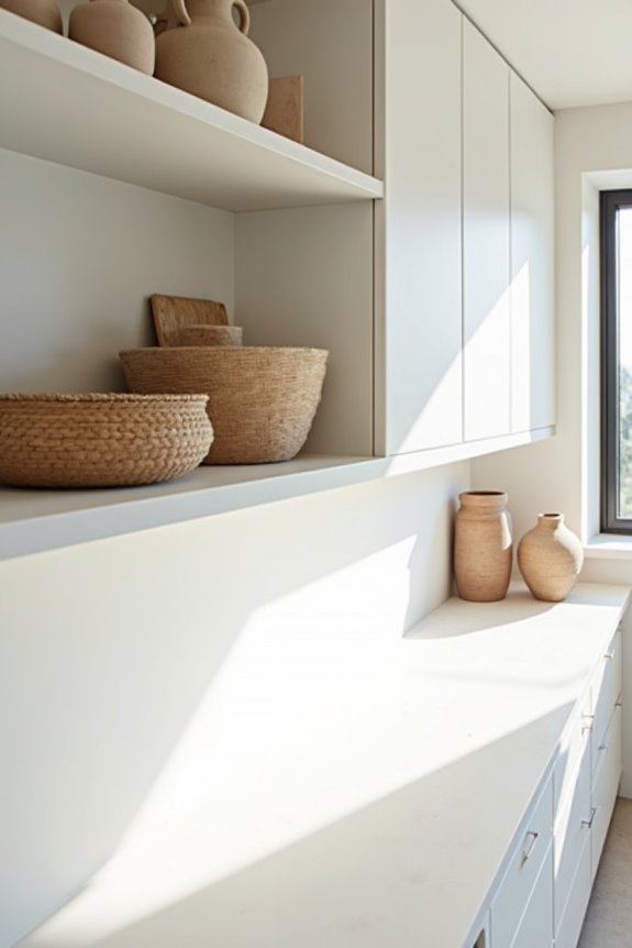 floating shelves for styled display