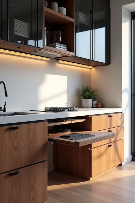 integrated desk with cabinetry harmony